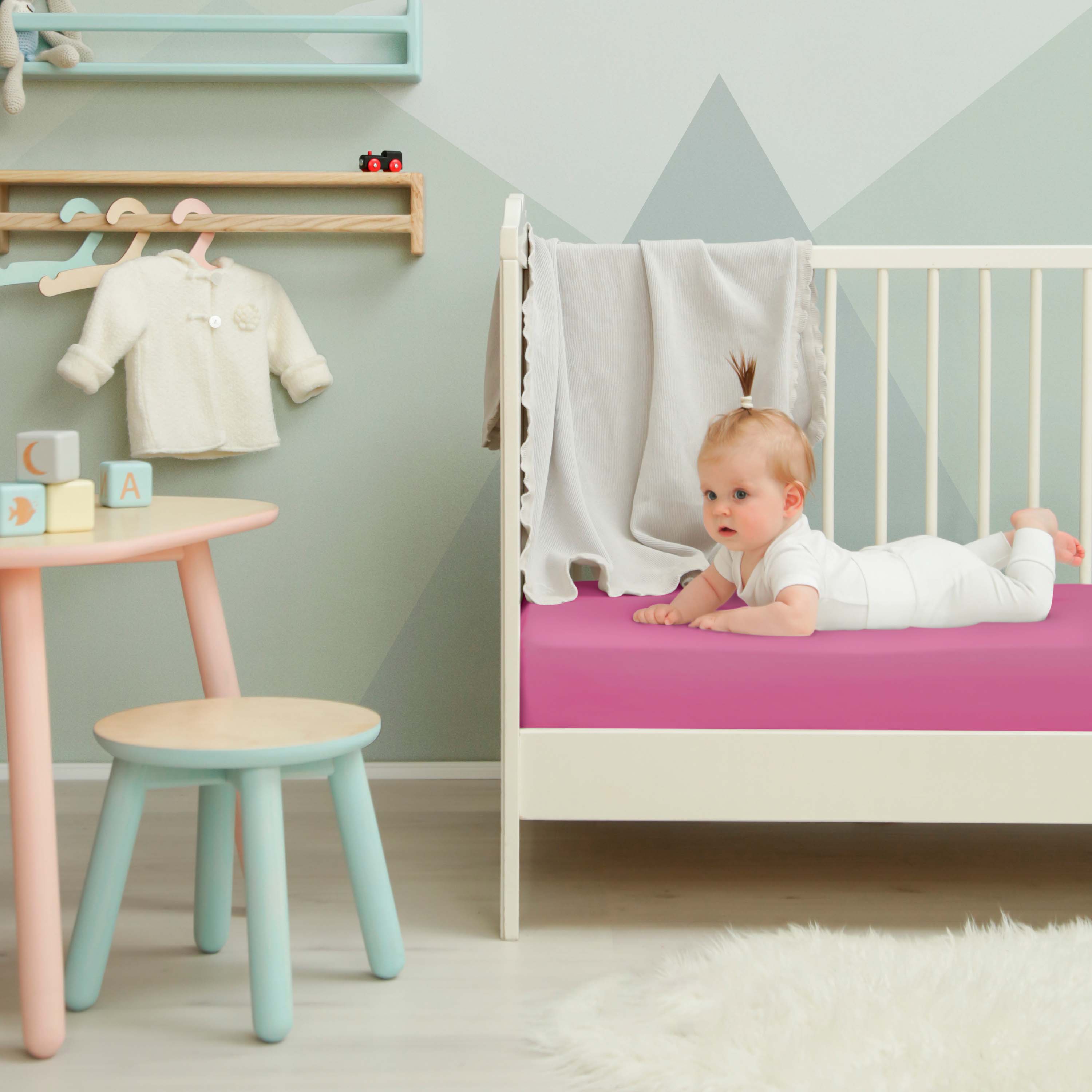 Traumhaft gut Schlafen – Kinder-/Baby Spannbetttuch, hochwertige Qualität, trocknergeeignet 