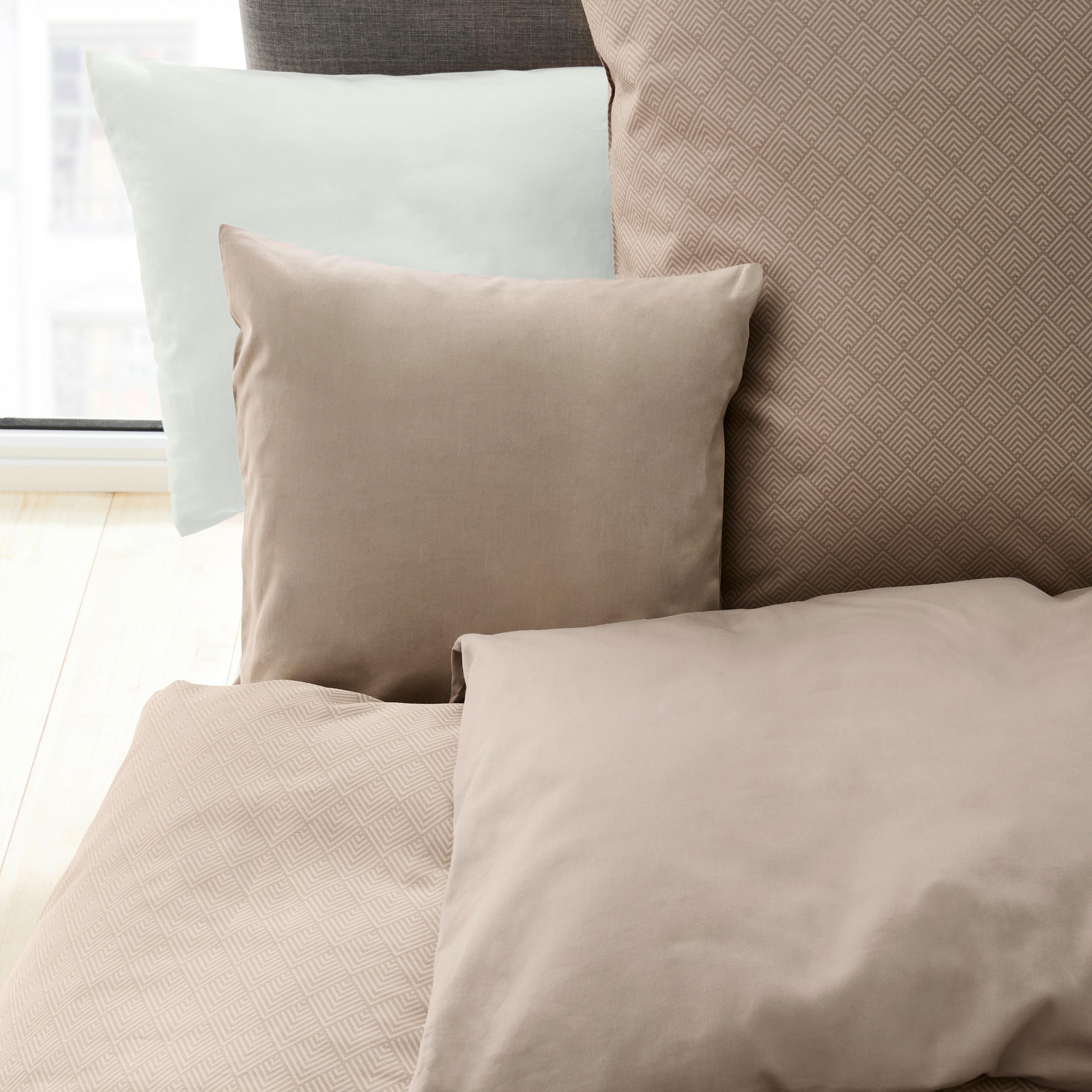 Traumhaft gut schlafen –Bettwäsche „Falsches Uni“, 100% Baumwolle, in versch. Farben 
