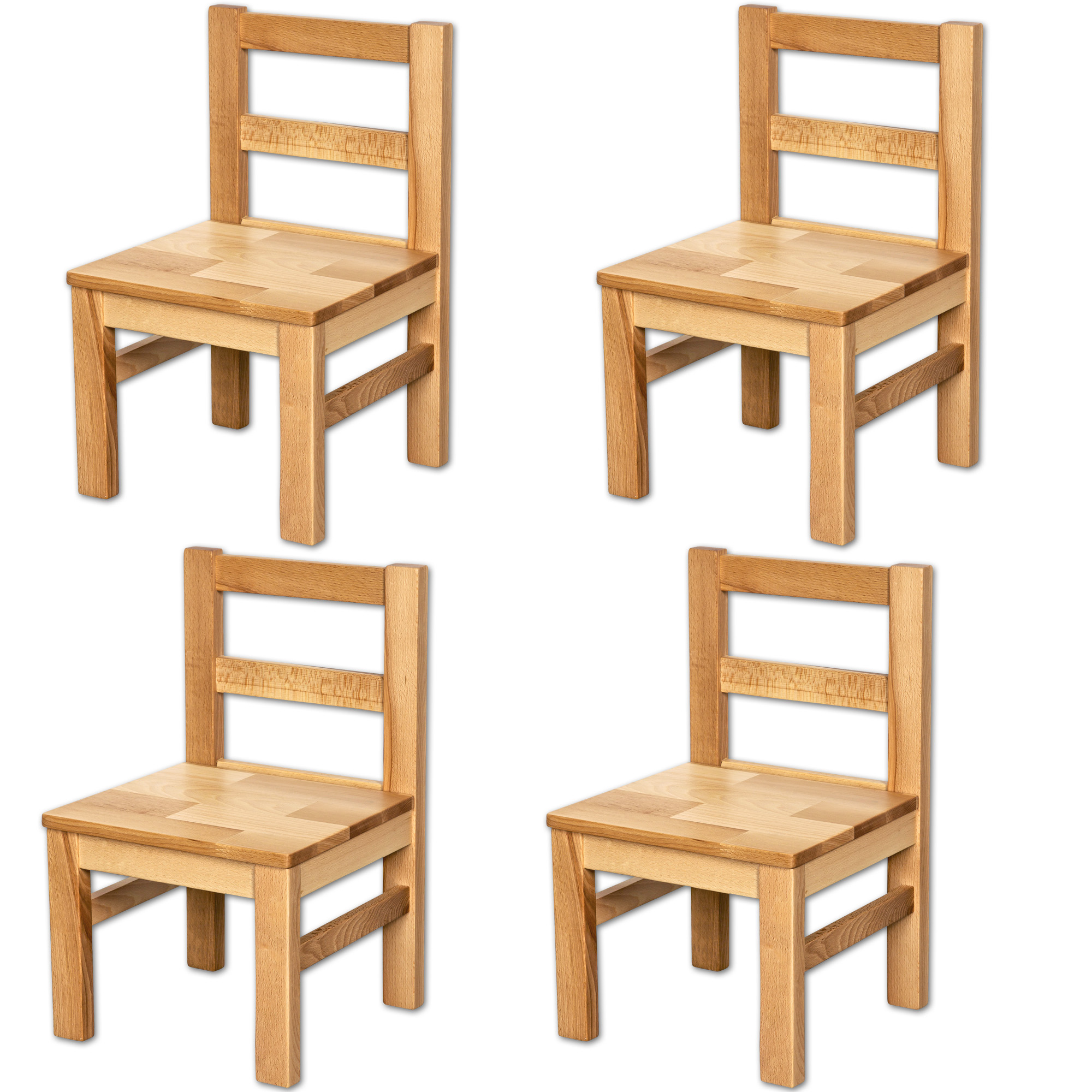 Bubema Kindersitzgruppe – aus Massivholz, als Stuhl, Tisch oder als Set, natur geölt oder weiß lackiert
