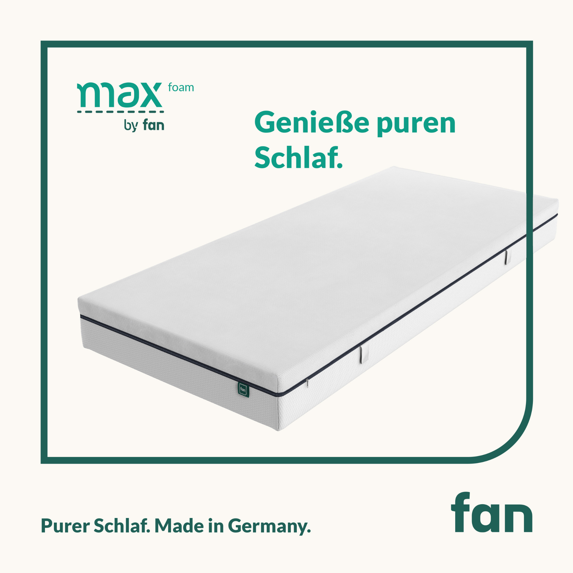 f.a.n. max foam | max spring | 5-Zonen-Matratze mit Komfortschaum oder Tonnentaschenfederkern