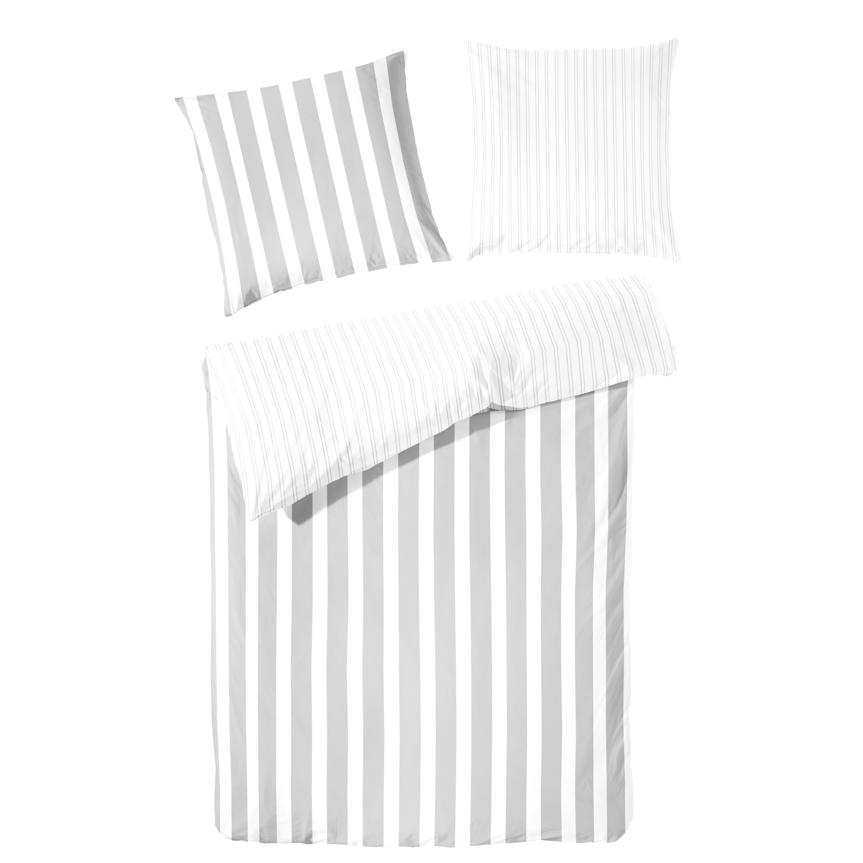 Traumhaft gut schlafen – Perkal-Bettwäsche, 2-teilig, mit Blockstreifen, in versch. Farben und Größen